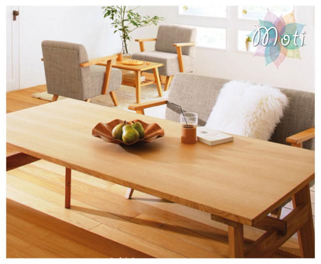 Moti モティ ダイニングテーブル　(天然木,木製家具,ナチュラル,カフェ,北欧,シンプル,おしゃれ,食卓,幅160cm)_1