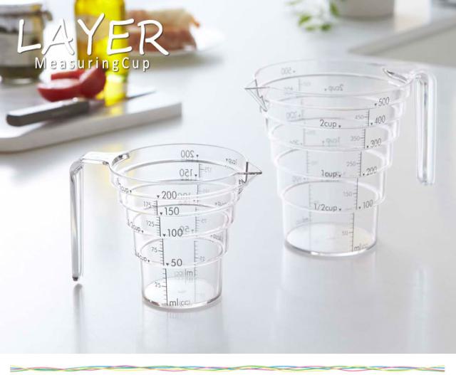 Layer レイヤー 段々計量カップ 500ml 計量カップ メジャーカップ 計量器 耐熱 軽量 電子レンジ対応 おしゃれ の通販はau Pay マーケット Green Green