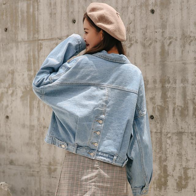 デニムジャケット ショート丈 ケミカルウォッシュ ｇジャン 古着風 バックボタン Mh0338の通販はau Pay マーケット ヴァリエンテヒロ