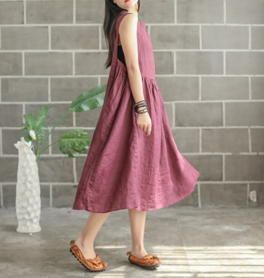 エプロンワンピース ロング丈 フレア シンプル ナチュラル Mh0010の通販はau Pay マーケット ヴァリエンテヒロ