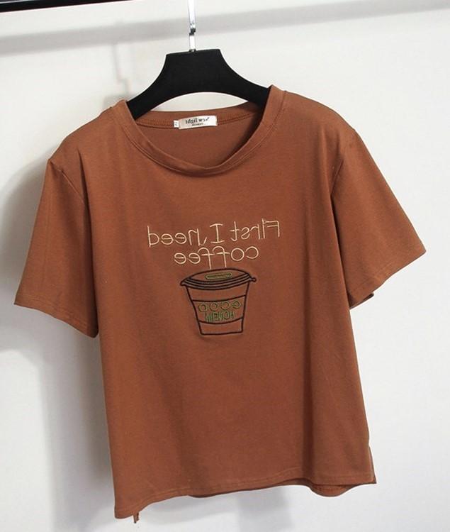 2色展開 コーヒー 珈琲 Tシャツ プリントシャツ カットソー トップス 半袖 レディース リンネル系 スタバ コーヒー 大きい 193 46の通販はau Pay マーケット ヴァリエンテヒロ
