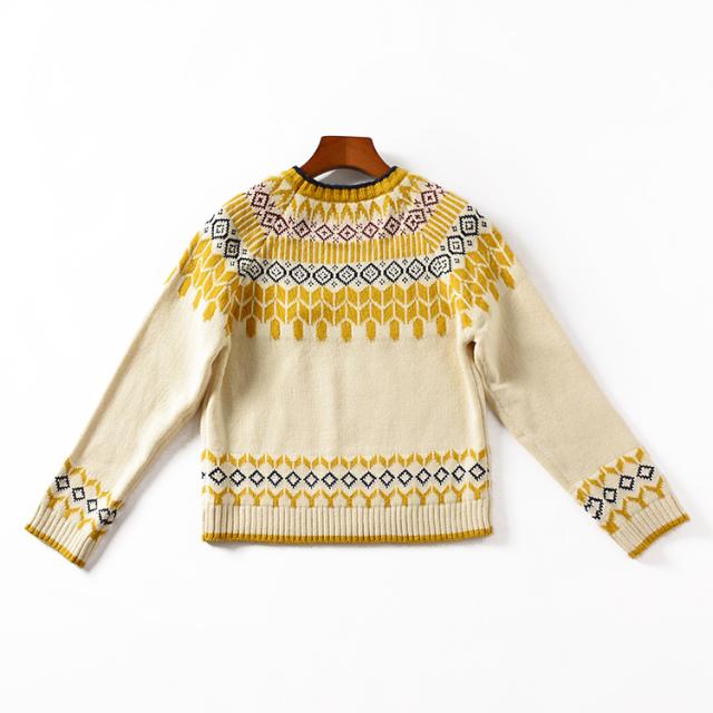 ノルディック ニットセーター イエロー トップス セーター ニット レディース リンネル系 ボタニカル シンプル ニットトップス 193 85の通販はau Pay マーケット ヴァリエンテヒロ