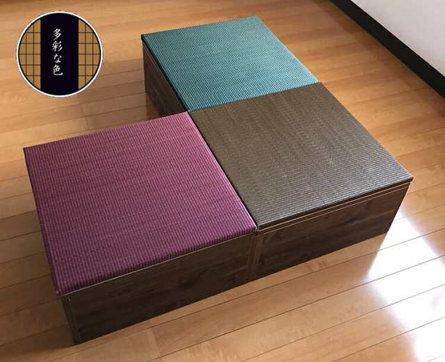 畳収納 日本製 畳 ユニット 完成品 い草 カテキン抗菌 6色 清風（180×180 高さ40ｃｍ）収納付き 高床式ユニット畳 い草 収納 小上がり  の通販はau PAY マーケット 家具直販出会いに感謝PlusAlpha au PAY マーケット－通販サイト