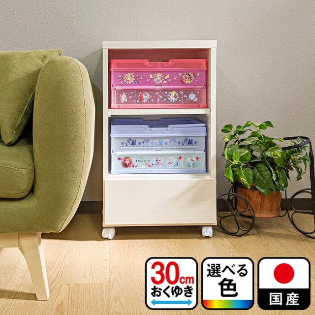 キャラクターグッズ 収納ボックス 国産 完成品 （ 収納棚 コンテナボックス入れるくん)【 日本製 インテリア キャラクター 収納 おもちゃ箱 棚 木製 オモチャ 棚 収納箱 ラック キャスター付き 女の子 男の子 折りたたみ キャスター ランドセルラック 子供 子ども 誕生日_15