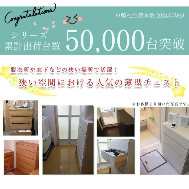 薄型チェスト 幅90cm 5段 | 奥行30cm 薄型 収納 【 薄型 チェスト スリム 収納 棚 引き出し 引出し 箪笥 タンス たんす ストッパー付き リビング クローゼット 廊下 玄関 脱衣所 洗面所 ランドリー サニタリー 大川家具 日本製
