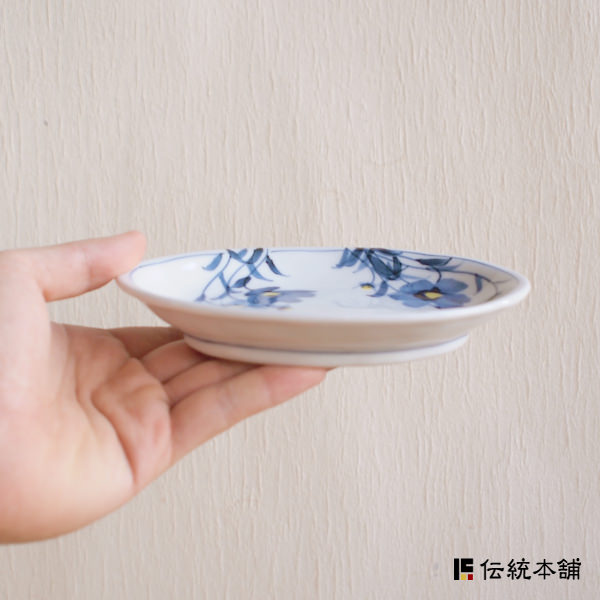 「送料無料」 九谷焼 楕円皿揃 お花畑 5号 5枚セット ( 初任給 プレゼント 父の日 早割 セット おつまみ 料理 九谷焼 結婚 出産 内祝い )_6