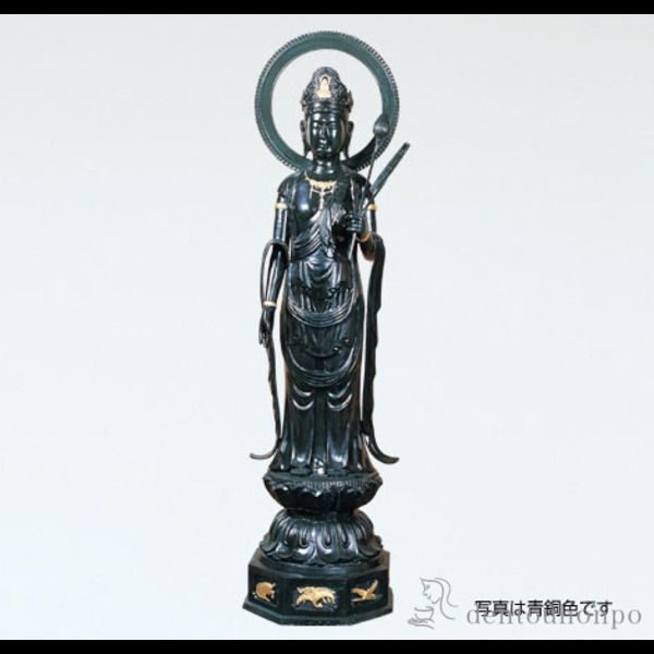 「送料無料」 聖観音 円 青銅 60号 ( 木札名入れ有料 仏像 お寺 日本 屋外 屋内 高岡銅器 法要 メモリアル 法事 祈念 弔事 寄進 奉納 )の通販は