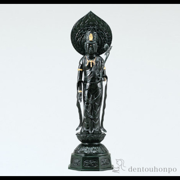 「送料無料」 銅製 聖観音 円光背 30号 ( 木札名入れ有料 仏壇 寺院 仏様 日本 仏具 高岡銅器 法要 メモリアル 法事 祈念 弔事 )の通販は 231,000円