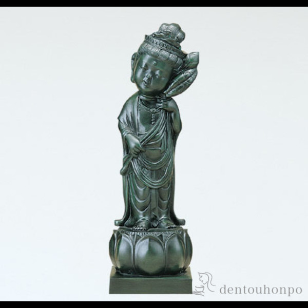 「送料無料」 銅製 稚児観音 ( 木札名入れ有料 仏壇 寺院 仏様 日本 仏具 高岡銅器 法要 メモリアル 法事 祈念 弔事 寄進 奉納 )の通販は 165,000円