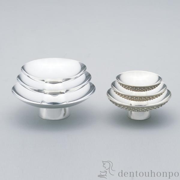 送料無料」 純銀 盃 三ッ重 D 3.5号・195g ( 木札名入れ有料 高級