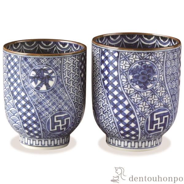 「送料無料」 組湯呑 三友祥瑞 ペア ( 木箱名入れ有料 湯呑み 湯のみ セット 湯飲み おすすめ セット 清水焼 京焼 結婚 出産 )の通販は 24,090円