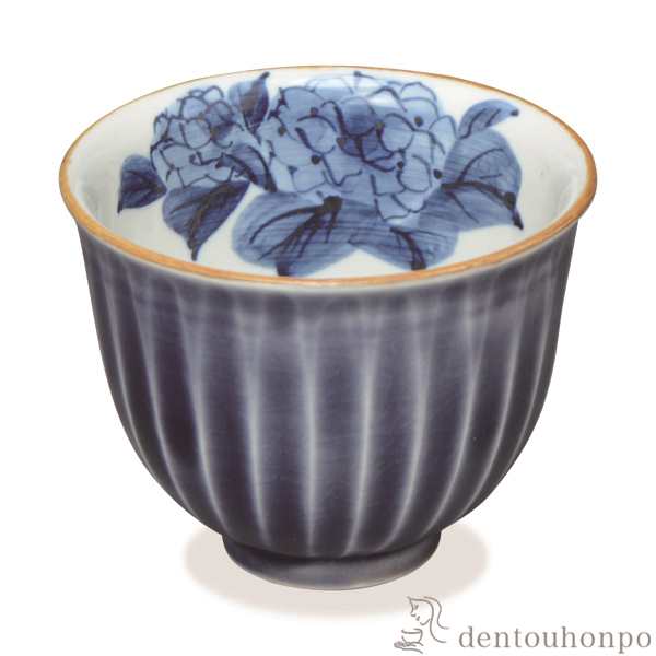 「送料無料」 お茶呑茶碗 花交趾 紫陽花 ( 湯のみ ゆのみ 湯飲み カップ プレゼント 清水焼 京焼 結婚 出産 内祝い 引き出物 )の通販は