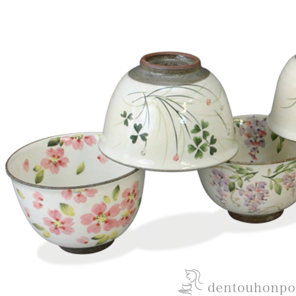 「送料無料」 お茶呑茶碗 桜草花 5客セット ( 名入れ有料 初任給 プレゼント 父の日 早割 茶器セット 急須 湯呑み 日本茶 中国茶 )_2