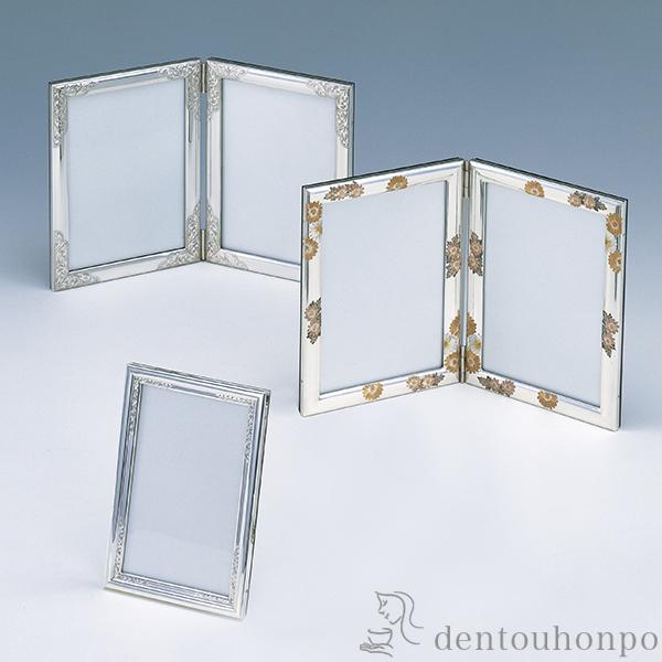 「送料無料」 銀製 写真立 隅唐草ダブル C 7インチ ( 木札名入れ有料 写真立て フォトフレーム 写真たて おしゃれ )の通販は