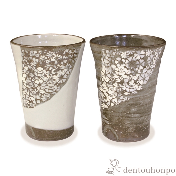 「送料無料」 ペアフリーカップ 印華紋 ( 名入れ有料 焼酎グラス ビアカップ ビールグラス フリーカップ グラス セット 清水焼 )の通販は