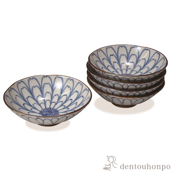 「送料無料」 五寸平鉢揃 菊割 5個セット ( 名入れ有料 和食 食器 おつまみ 朝食 煮物 清水焼 京焼 結婚 出産 内祝い 引き出物 )の通販は 24,090円