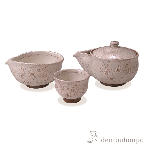 「送料無料」 小茶器揃 俵手金彩 宝瓶1個・さまし1個・碗5個セット ( 名入れ有料 初任給 プレゼント 父の日 早割 茶器セット )_1