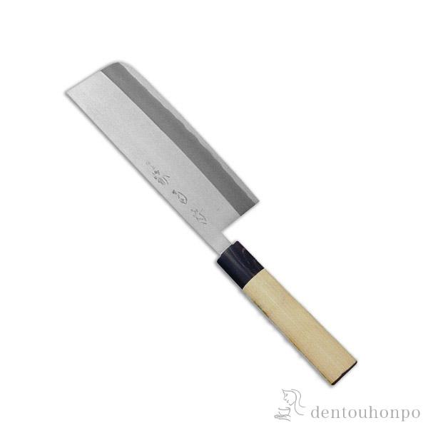 「送料無料」 和包丁 堺菊守 極上（水牛柄） 菜切 165mm 1本 名入れ彫刻無料 ( 切れ味 ナイフ 庖丁 人気 おすすめ 堺打刃物 結婚 )