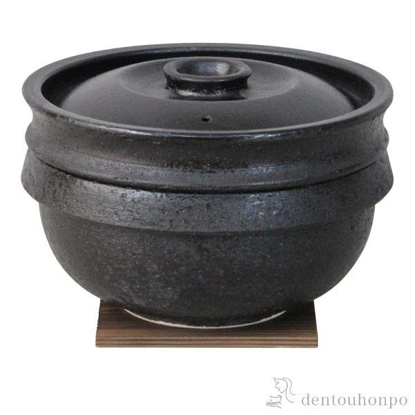 「送料無料」 陶珍 かまど「極」 レンジ炊飯 二合炊き レシピ・木敷板付 ( 長谷園 おしゃれ 2合 長谷園 電子レンジ 炊飯 )