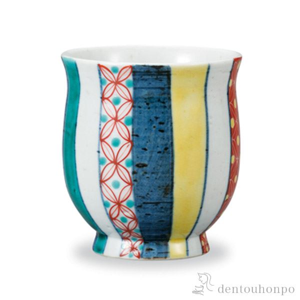 「送料無料」 九谷焼 湯呑 色絵小紋 ( 退職祝い 定年 湯のみ ゆのみ 湯飲み セット プレゼント 九谷焼 結婚 出産 内祝い )の通販は 5,953円