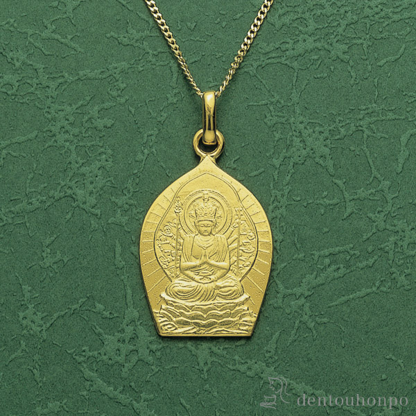 「送料無料」 十八金製 お守りご本尊ペンダント 千手観音菩薩 子年 K１８チェーン付 ( 光則（金工芸） おしゃれ ジュエリー ネックレス )の通販は 126,500円