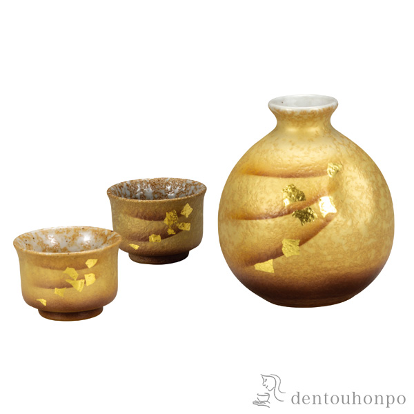 晩酌揃 金箔彩 ( 退職祝い プレゼント 男性 女性 父 母 定年 酒器 日本酒 冷酒 プレゼント 人気 九谷焼 結婚 出産 内祝い 引き出物 )の通販は
