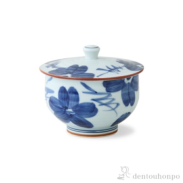 蓋付汲出 染花紋 5個セット ( 初任給 プレゼント 父の日 早割 茶器セット 急須 湯呑み 日本茶 中国茶 波佐見焼 結婚 出産 内祝い )