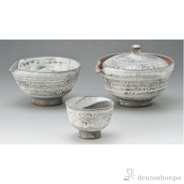 宝瓶揃 桜 ( 茶器セット 急須 湯呑み 日本茶 中国茶 九谷焼 結婚 出産 内祝い 引き出物 金婚式 誕生日プレゼント 還暦祝い 古希 喜寿 米寿 退職 ) 和風 茶器セット うさぎ柄 桜模様 漆風お盆 茶筒 湯呑みセット5客 菓子