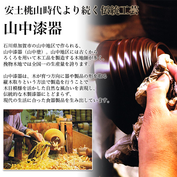 石川県加賀市 山中漆器 男らし 理平造 瓢蒔儈膳 四膳共箱 売買された  