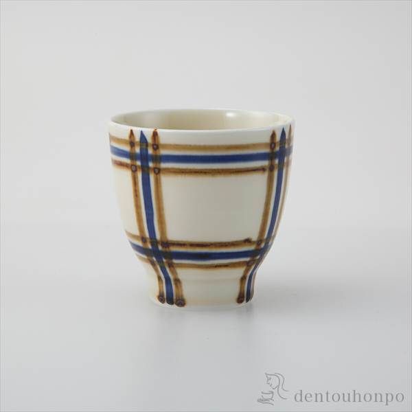 「送料無料」 色格子 湯呑 青 ３個セット ( ごはん 白ご飯 お茶碗 飯碗 おすすめ 波佐見焼 結婚 出産 内祝い 引き出物 )の通販は 5,040円