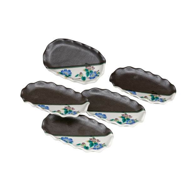 「送料無料」 皿揃 山茶花 7号 ( 退職祝い 定年 和食器セット お皿 揃える 食器 和食 九谷焼 結婚 出産 内祝い 引き出物 )