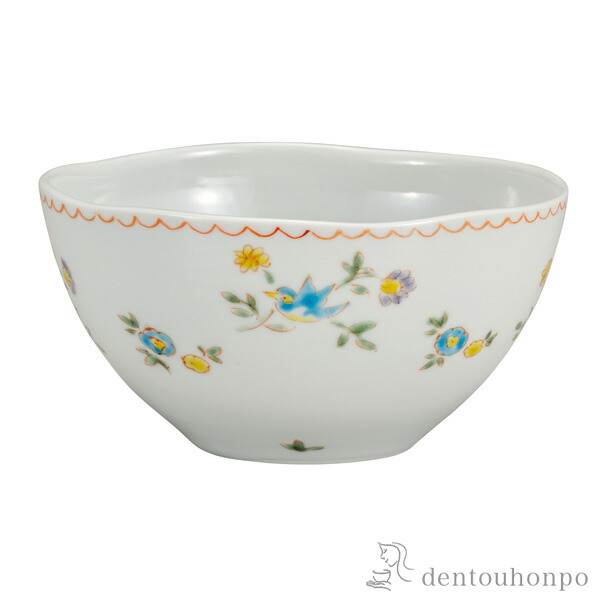 サラダボウル 花に小鳥 ( 敬老の日 プレゼント 実用的 椀 碗 ボール bowl おすすめ 九谷焼 結婚 出産 内祝い 引き出物 )