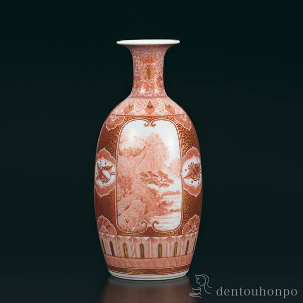 「送料無料」 花瓶 三ツ間取 8号 ( ガラス フラワーベース 花器 一輪挿し おすすめ 九谷焼 周年 創立 上場 竣工 開店 事務所移転 )