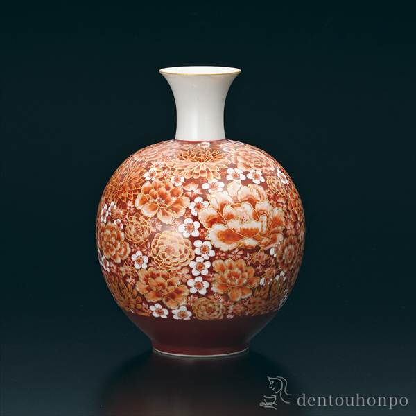 九谷焼 花器 植木鉢 鉢カバー 花瓶 やや大きめ 九谷焼 一輪挿し 花器