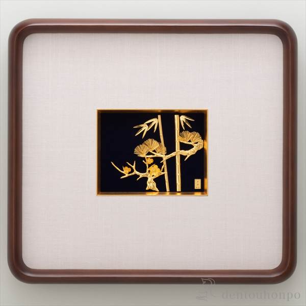 「送料無料」 純金 貴金属画 松竹梅 8g ( 額縁 飾り フレーム 人気 おすすめ 東京銀器（金工芸） 周年 創立 上場 竣工 )の通販は