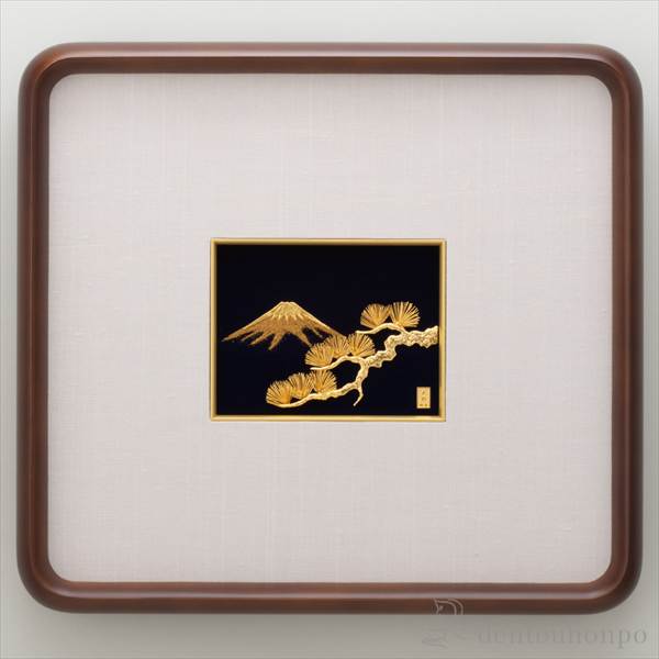 「送料無料」 純金 貴金属画 富士に松 7g ( 額縁 飾り フレーム 人気 おすすめ 東京銀器（金工芸） 周年 創立 上場 竣工 )の通販は 232,650円
