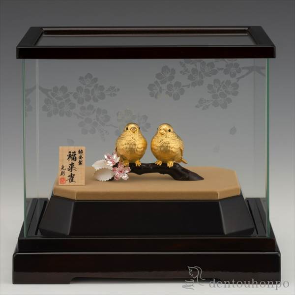 「送料無料」 純金 福来雀 純金20g ( 高級 コレクション 美術品 工芸品 伝統 東京銀器（金工芸） 周年 創立 上場 竣工 開店 事務所移転 )