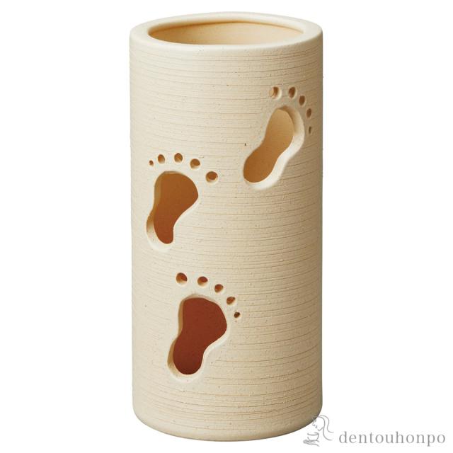 「送料無料」 傘立て ステップ オフホワイト ( へちもん スリム 玄関 お店 高級 おすすめ 信楽焼 周年 創立 上場 竣工 開店 事務所移転 )