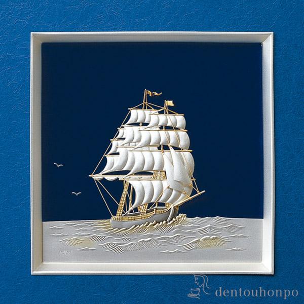 送料無料」 銀製 額 帆船 C 13g ( 武比古 額縁 飾り フレーム 人気