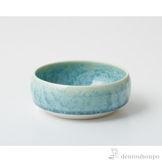 「送料無料」 ペット用フードボウル Paws bowl 花結晶 緑 S ( 清水焼 京焼 初任給 プレゼント 父の日 早割 猫用 犬用 ネコ )