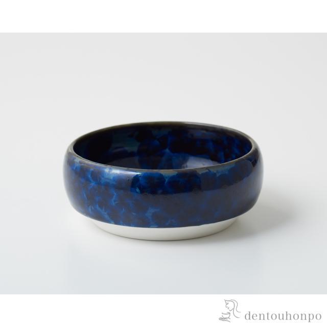 「送料無料」 ペット用フードボウル Paws bowl 花結晶 青墨 S ( 清水焼 京焼 初任給 プレゼント 母の日 猫用 犬用 ネコ 猫 )