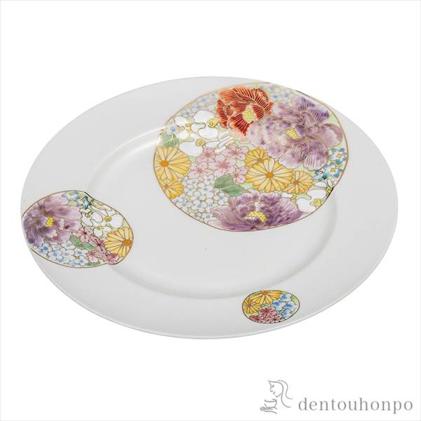 「送料無料」 盛皿 雅華 8.5号 ( 退職祝い 定年 和食 食器 おつまみ 朝食 煮物 九谷焼 結婚 出産 内祝い 引き出物 )