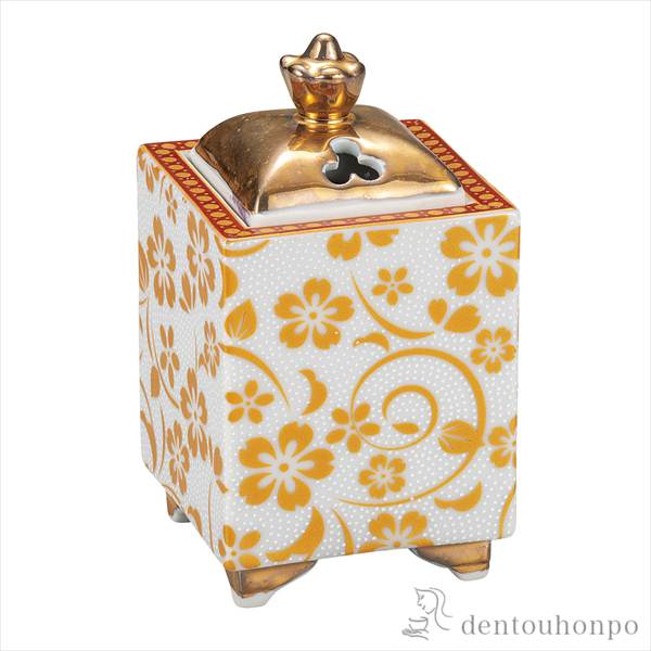 送料無料」 豆香炉 白粒桜 3.2号 ( お香 線香 リラックス 仏具 人気 九谷焼