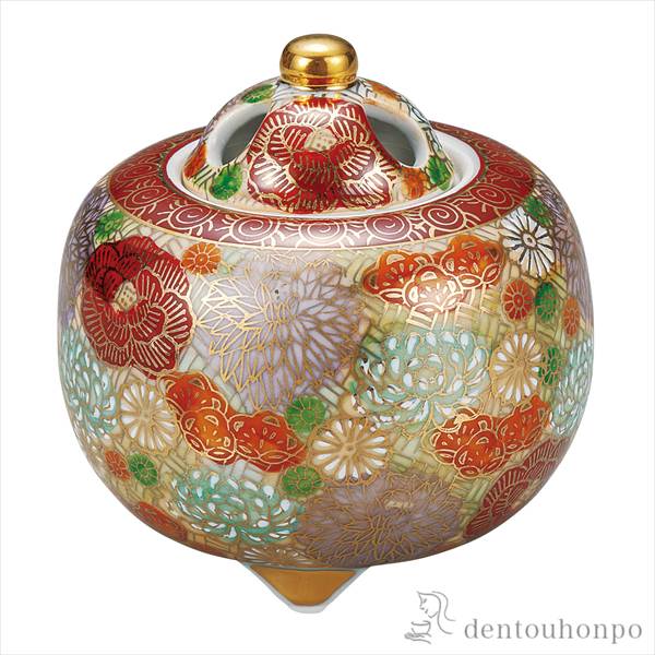 「送料無料」 香炉 花詰 3.5号 ( 退職祝い 定年 お香 線香 リラックス 仏具 人気 九谷焼 周年 創立 上場 竣工 上場 竣工 )