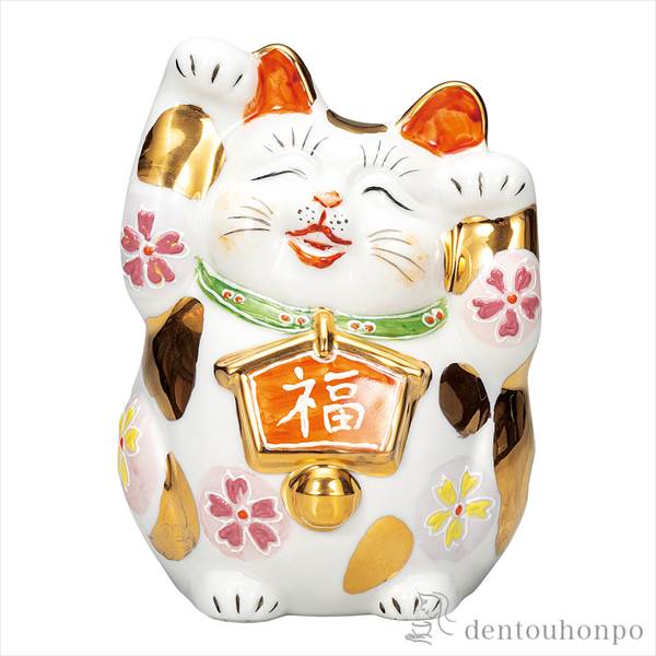 「送料無料」 絵馬招き猫 金ブチ盛 4.5号 ( 初任給 プレゼント 父の日 早割 置物 幸運 開運 まねきねこ 風水 九谷焼 結婚 出産 )