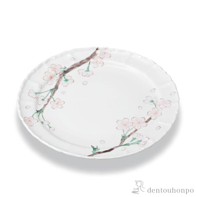 皿 桜 7号 ( 初任給 プレゼント 母の日 プレート おつまみ 料理 和食 洋食 九谷焼 結婚 出産 内祝い 引き出物 金婚式 誕生日プレゼント )
