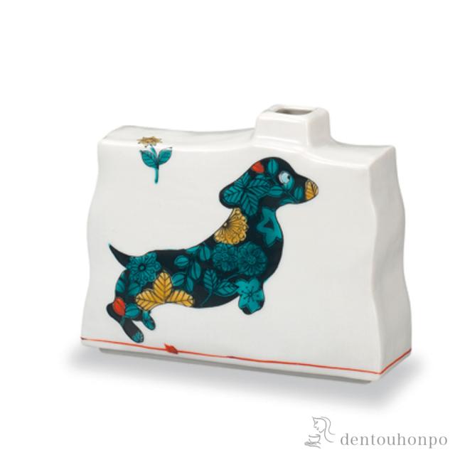 一輪生 犬 5号 ( 初任給 プレゼント 父の日 早割 花瓶 おしゃれ 花器 フラワーベース おすすめ 九谷焼 結婚 出産 内祝い )