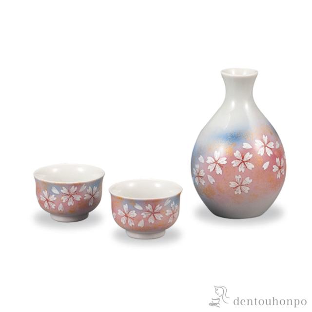 「送料無料」 酒器揃 花の舞 ( 初任給 プレゼント 父の日 早割 酒器 日本酒 冷酒 プレゼント 人気 九谷焼 結婚 出産 内祝い 引き出物 )