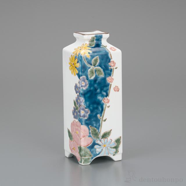 一輪生 花紋 7号 ( 初任給 プレゼント 父の日 早割 花瓶 おしゃれ 花器 フラワーベース おすすめ 九谷焼 結婚 出産 内祝い )