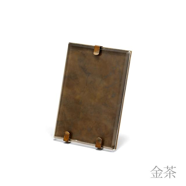 「送料無料」 写真立て 金茶 桐箱入り ( 能作 木箱名入れ有料 母の日 早割 プレゼント 初任給 写真立て フォトフレーム 写真たて )_1
